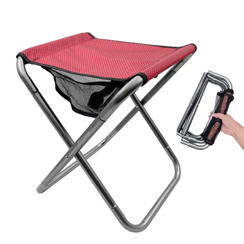 LYHLYA Camping Stool  Portable Folding Stool XXL Size Camping Stool for Adults Supports up to 240 lbs - Image 1